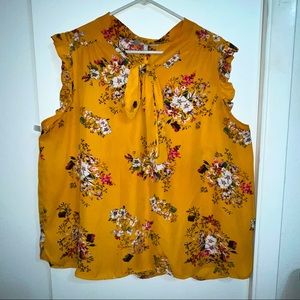 Yellow Floral Blouse